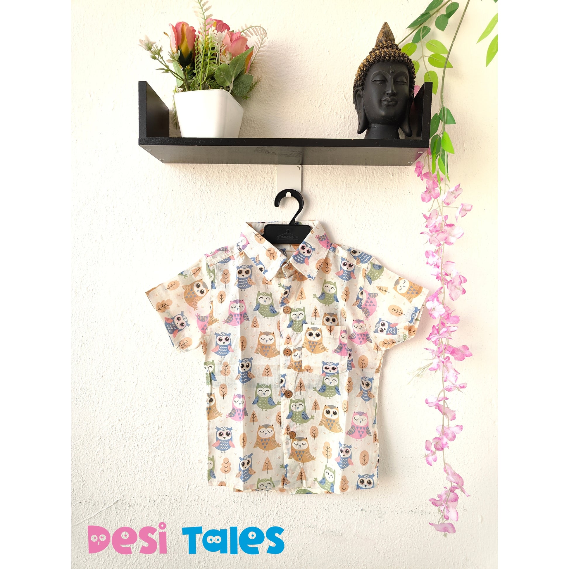 Pastel Cute Owl Kids' Shirt