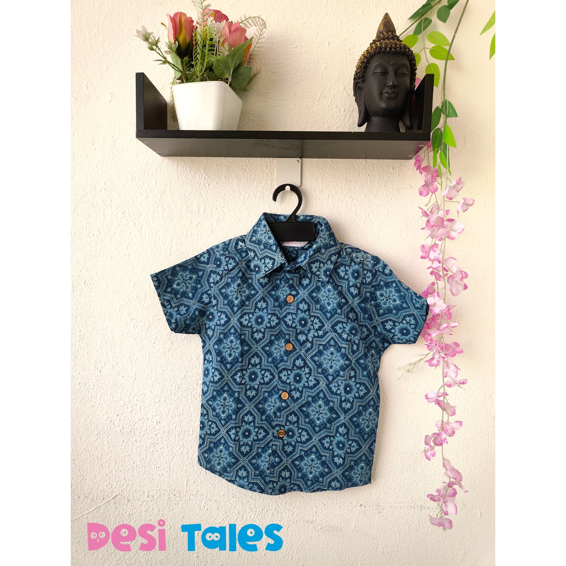 Indigo Hypnotic Octagon Kids' Shirt