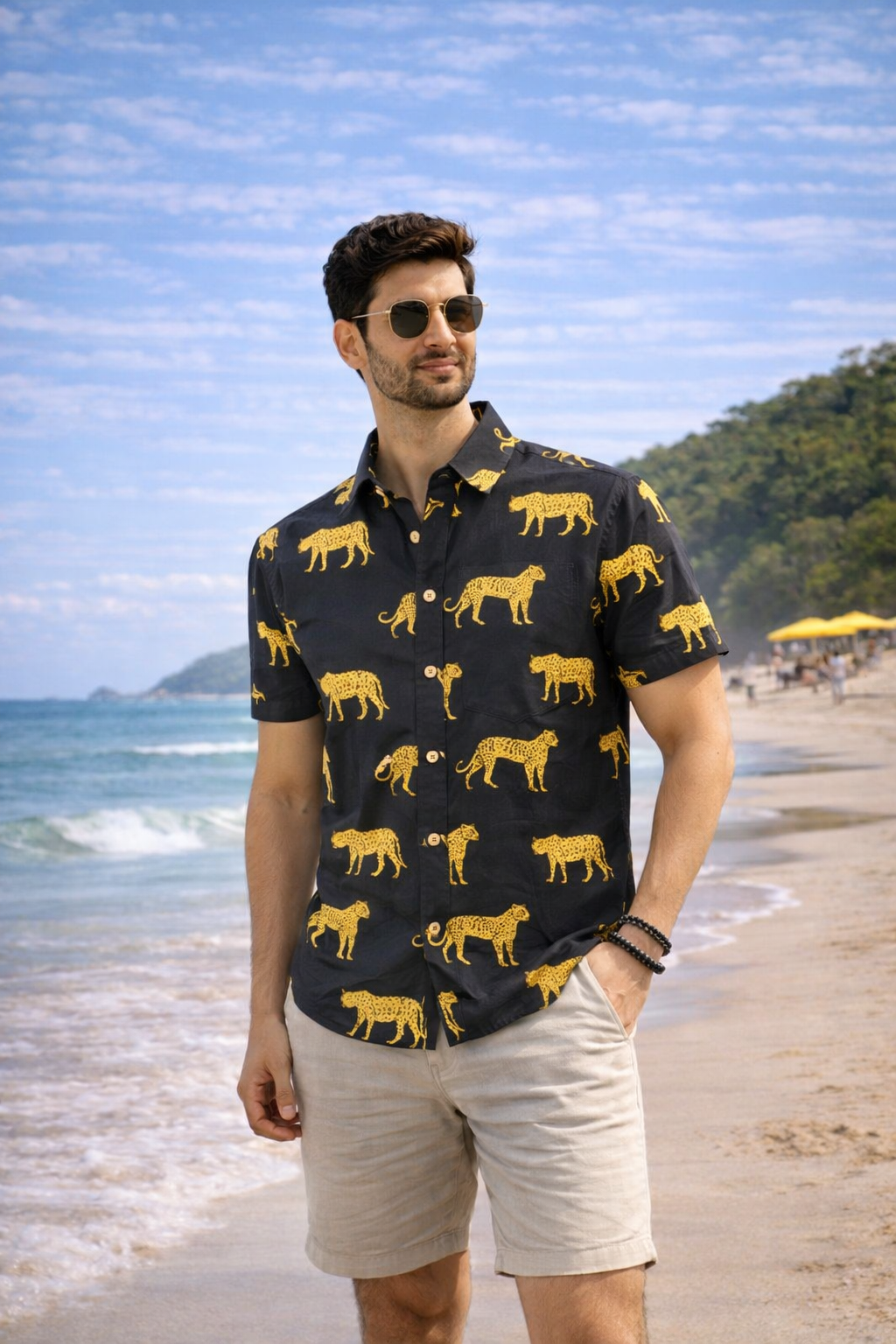 Black Cheetah Men's Shirt