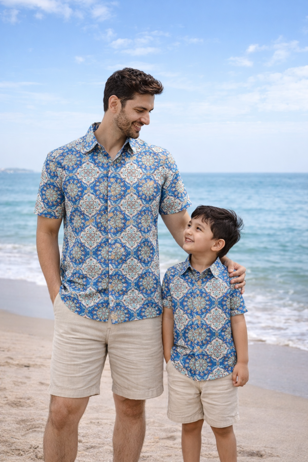 Blue White Floral - Twinning