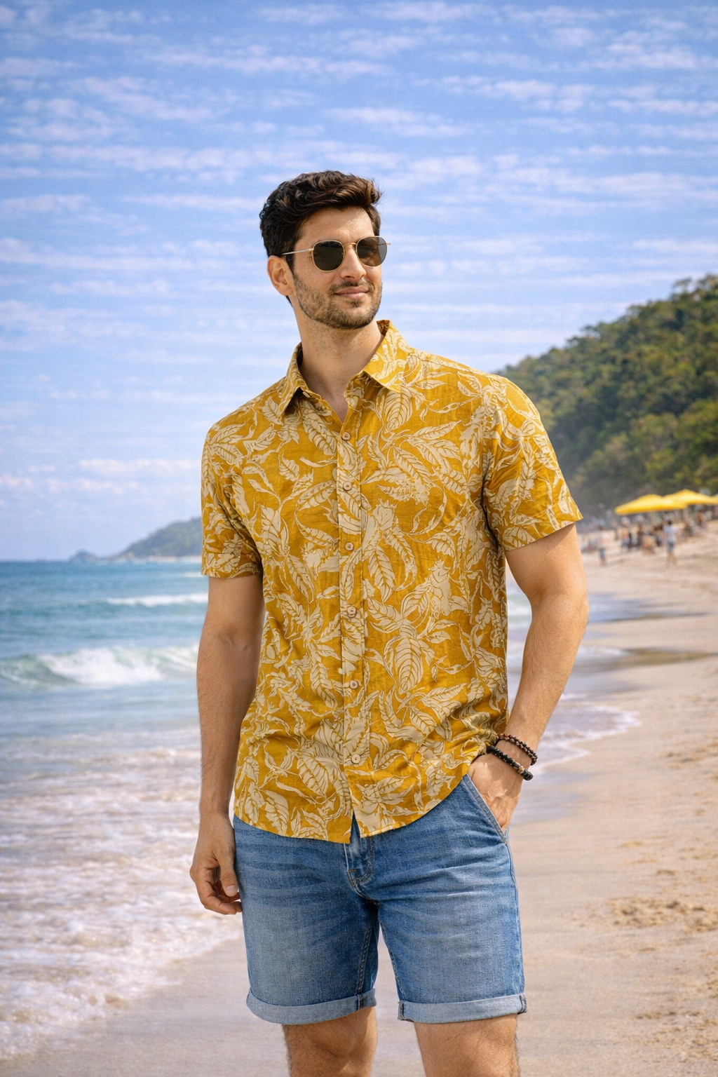 Mustard Leaves Men's Shirt