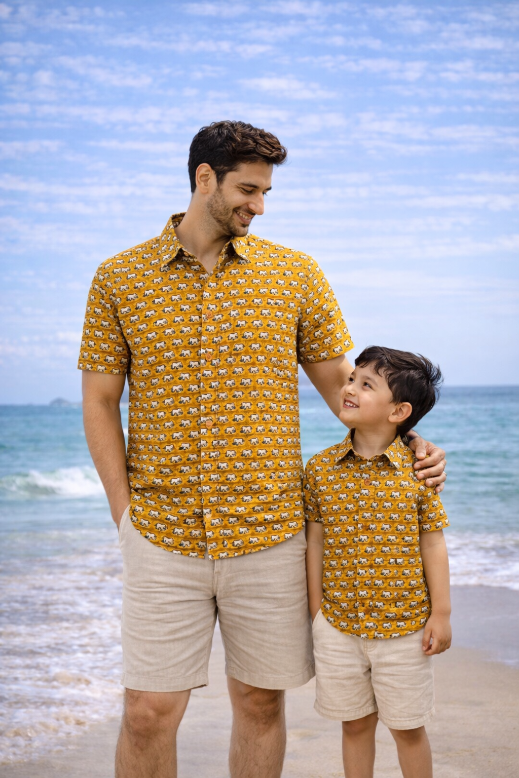 Mustard Small Elephants - Twinning