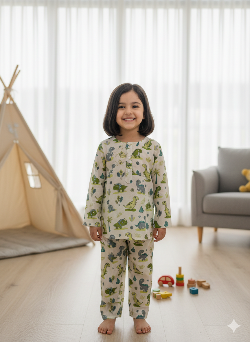 Playful Dino Unisex Coord Set