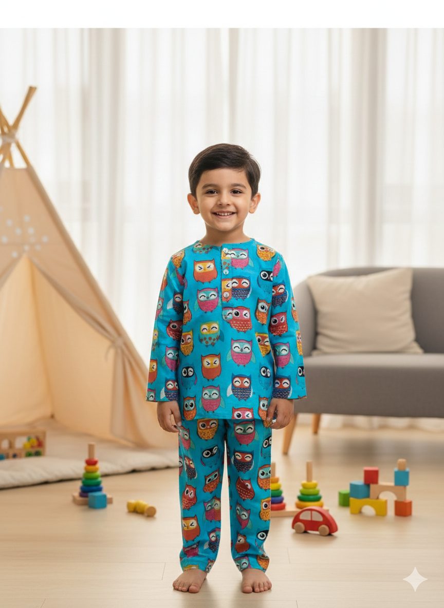 Blue Owl Unisex Coord Set