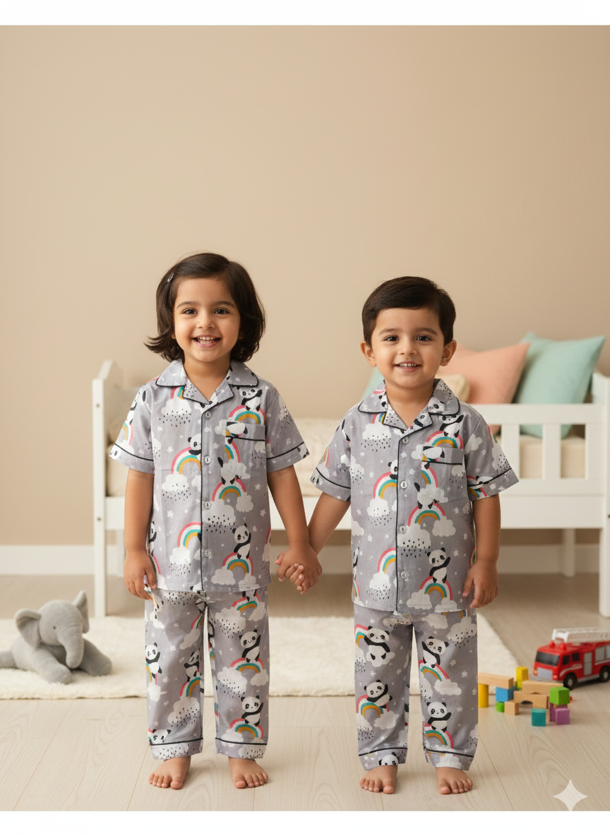 Grey Panda Night Dress