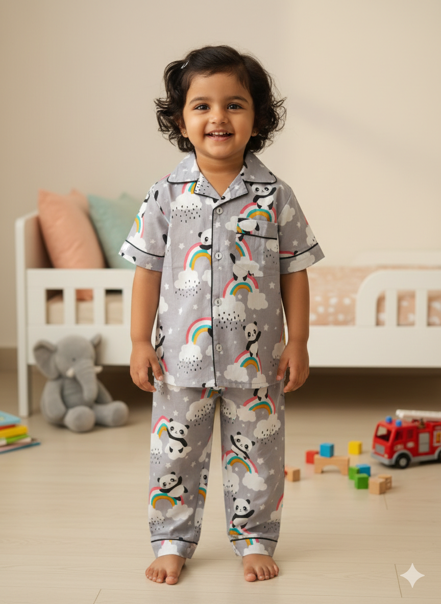 Grey Panda Night Dress