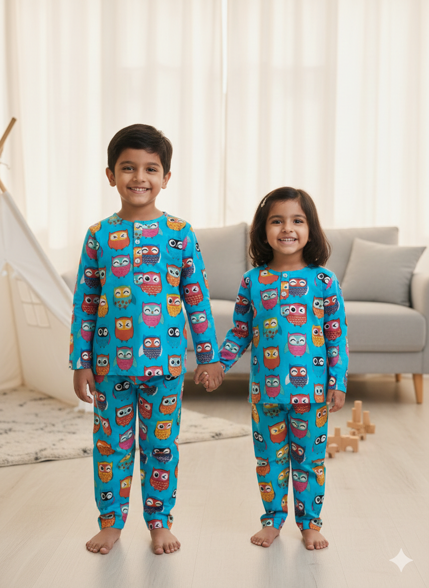 Blue Owl Unisex Coord Set