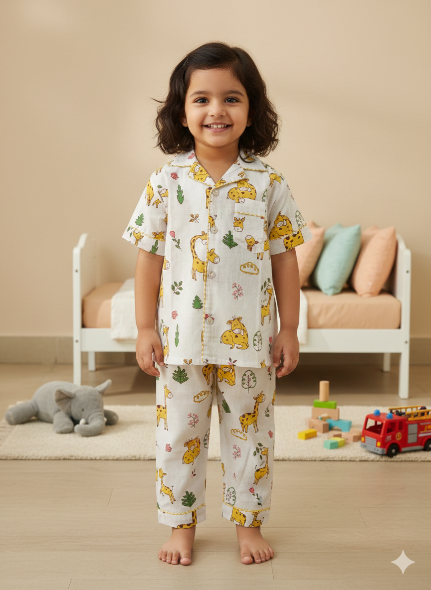 Cute Yellow Giraffe Night Dress