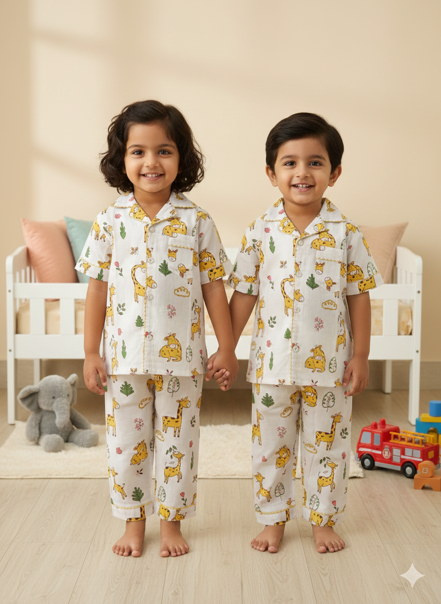 Cute Yellow Giraffe Night Dress