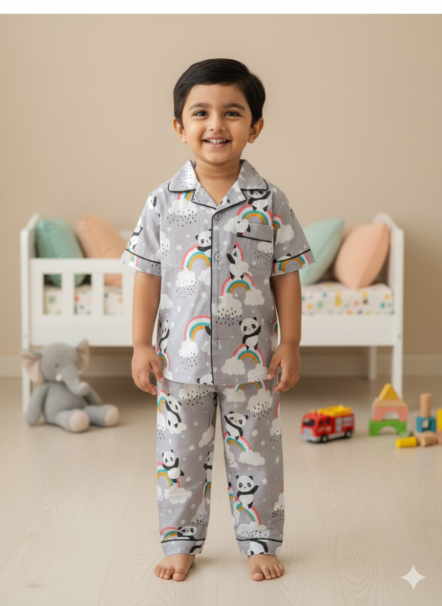 Grey Panda Night Dress