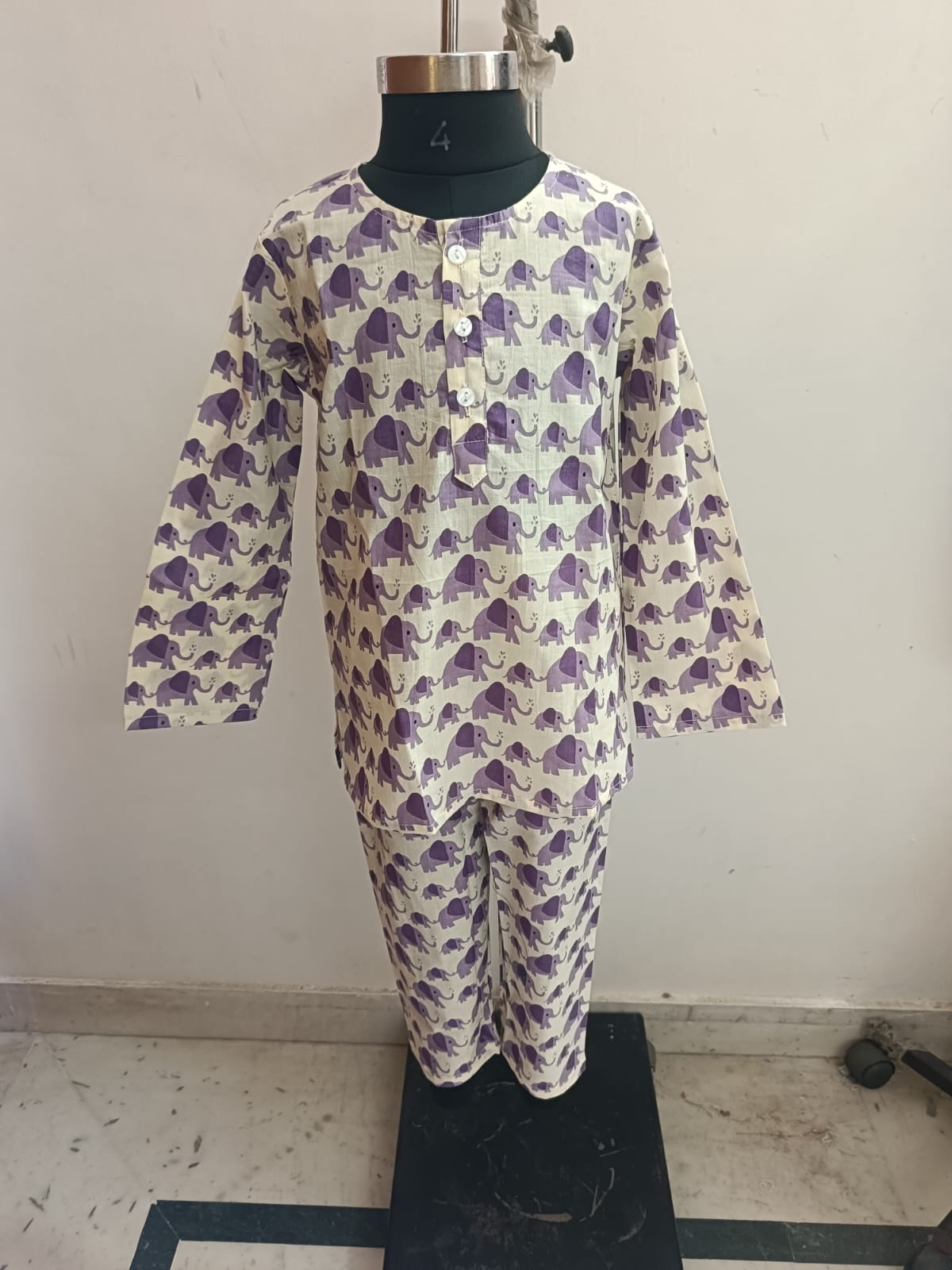 Purple Elephant Unisex Coord Set
