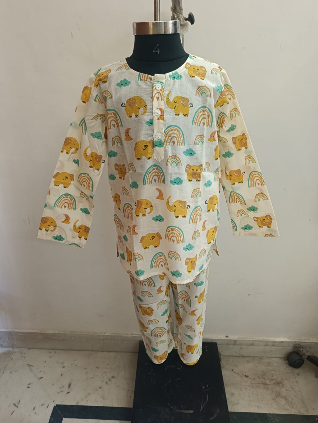 Rainbow Elephant Unisex Coord Set