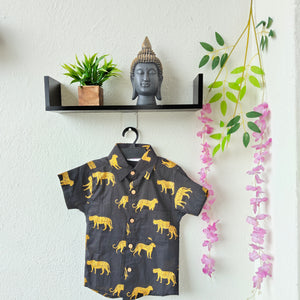 Black Cheetah Kids' Shirt