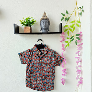 Brown Ajrakh House Kids' Shirt