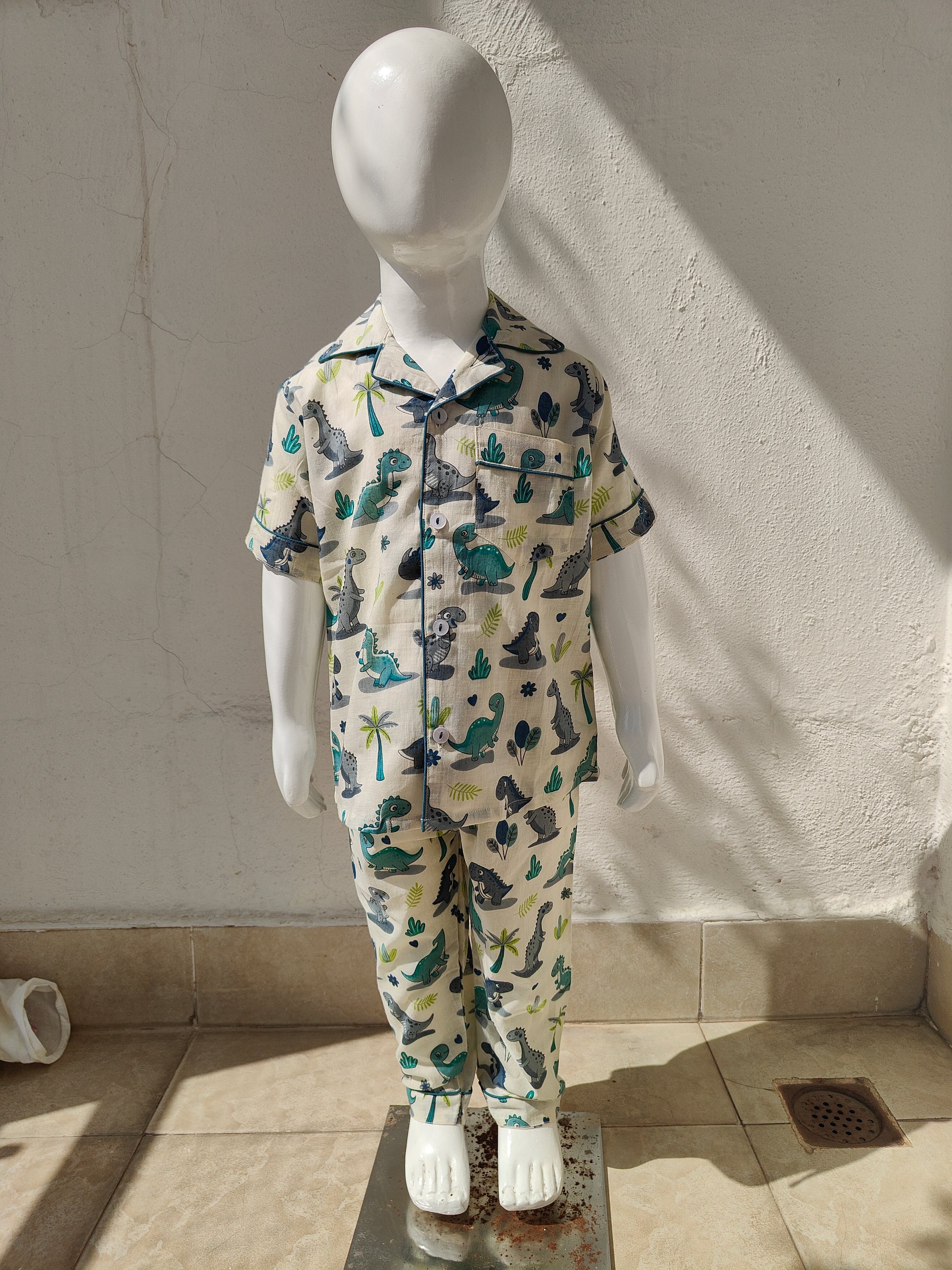 Playful Dino Night Dress