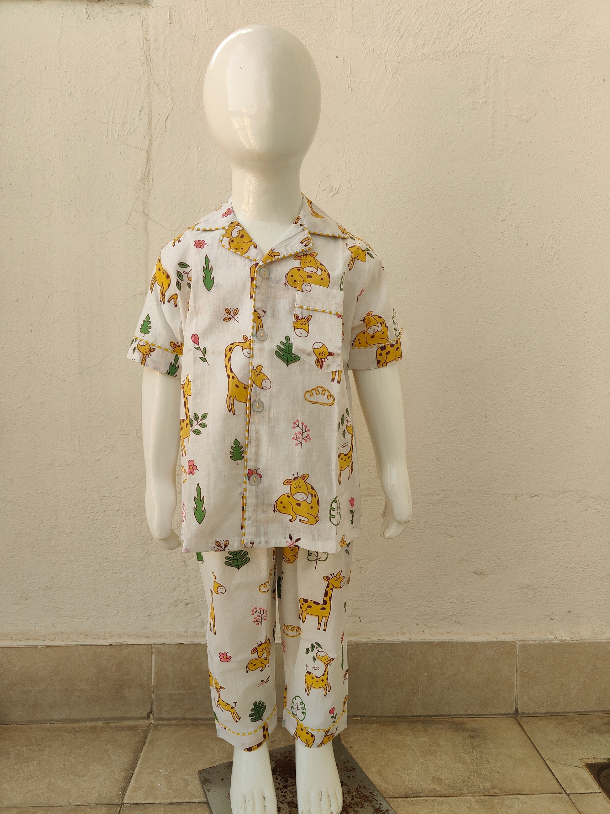 Cute Yellow Giraffe Night Dress