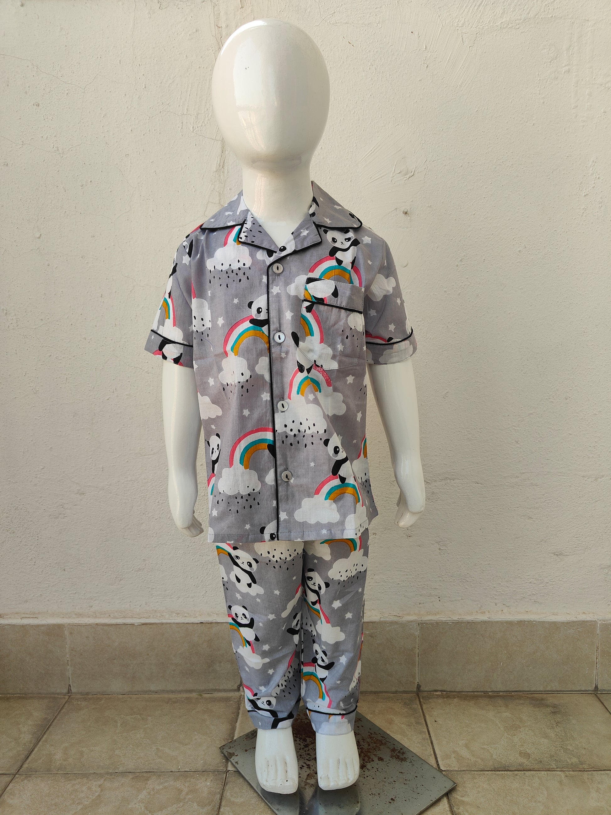 Grey Panda Night Dress