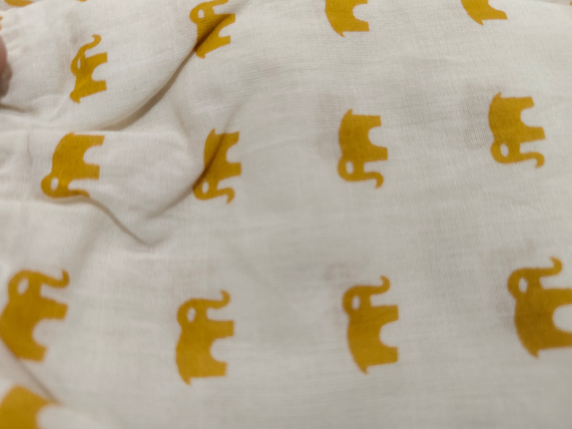 Yellow Small Elephant Cuban Collar Unisex Coord Set