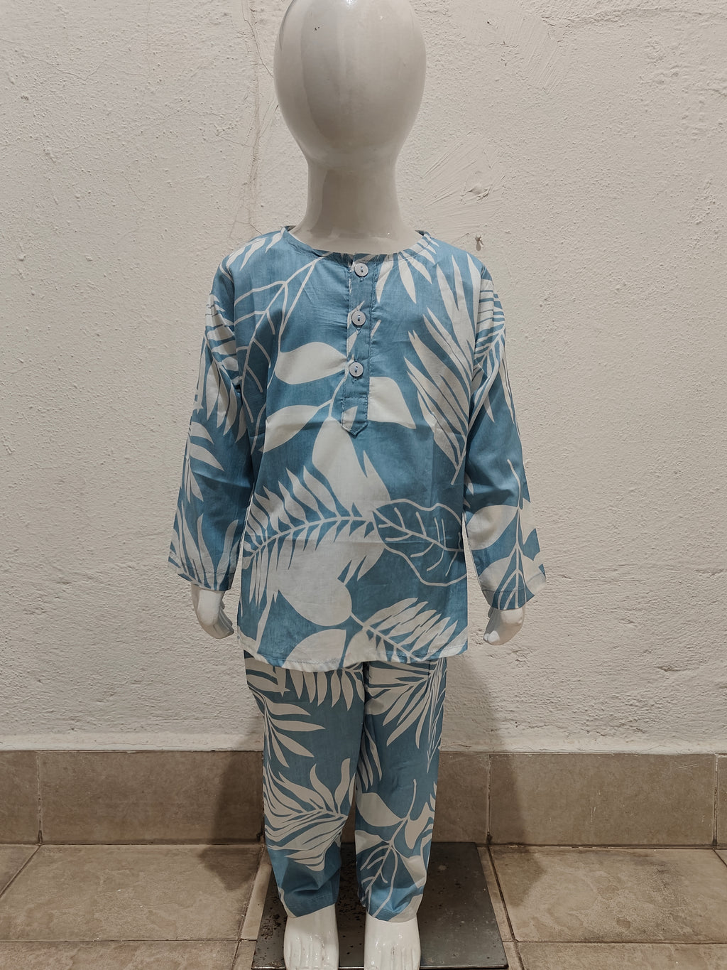 Blue Floral Unisex Coord Set