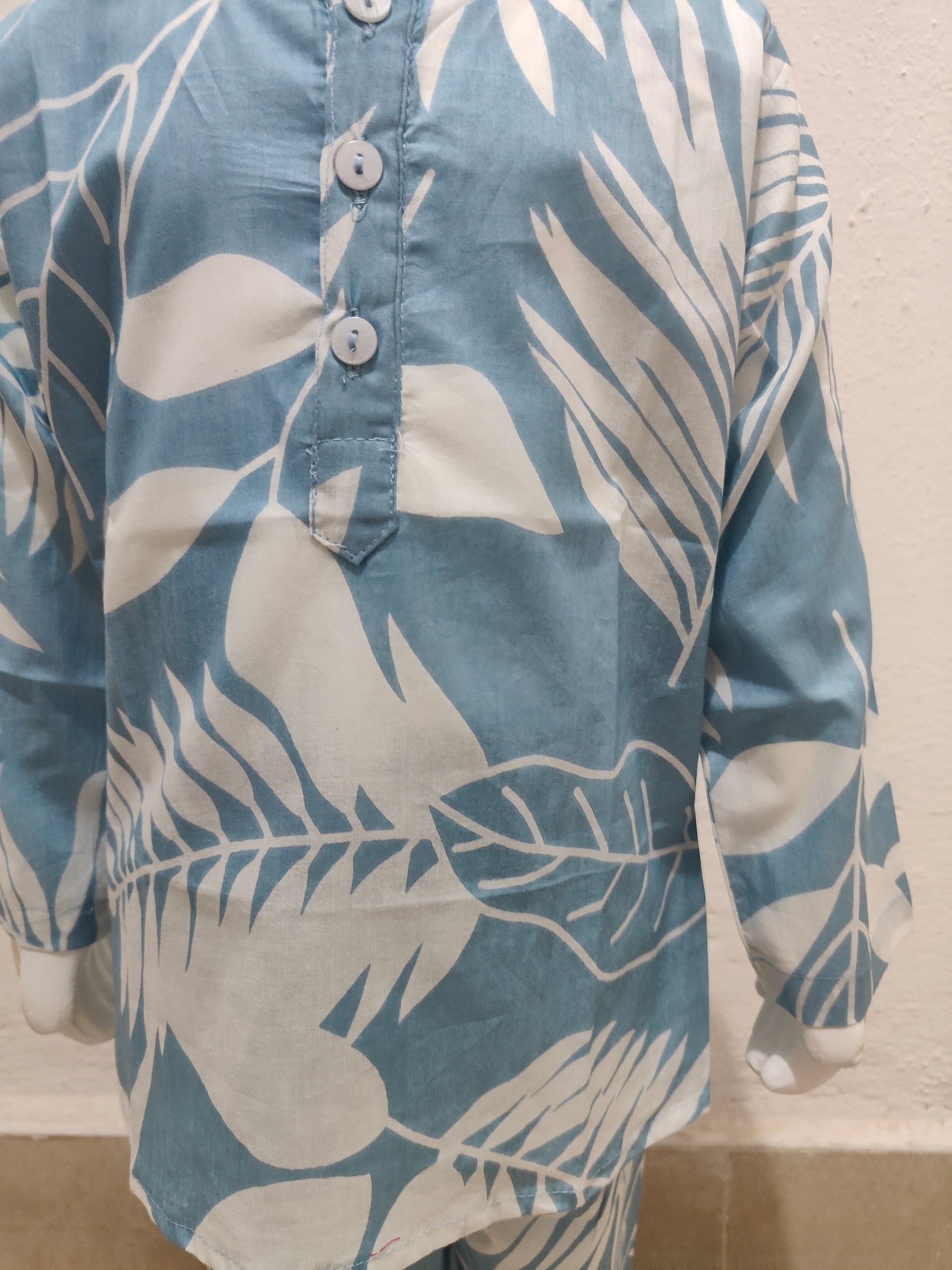 Blue Floral Unisex Coord Set