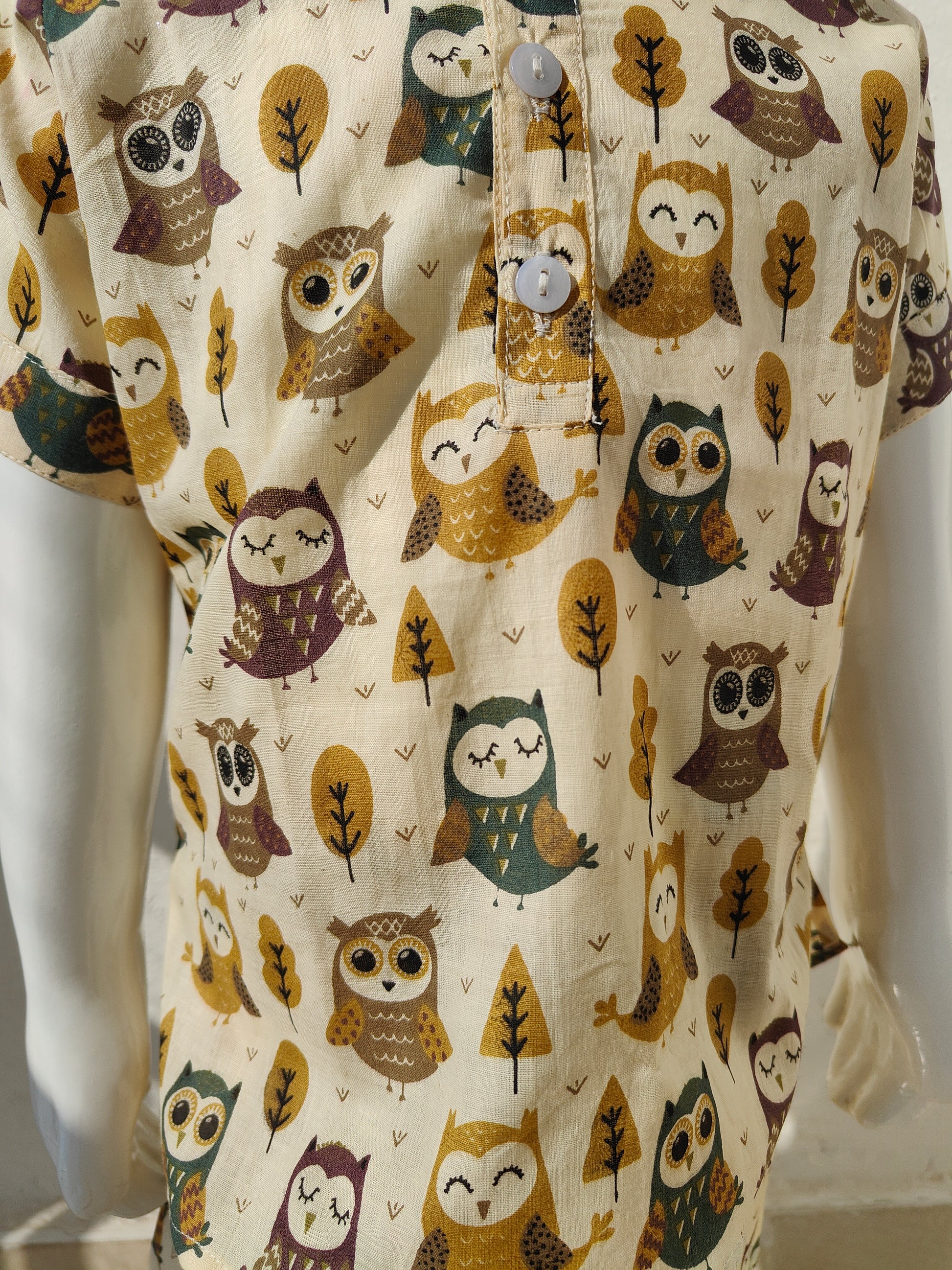 Brown Owl Shorts Unisex Coord Set