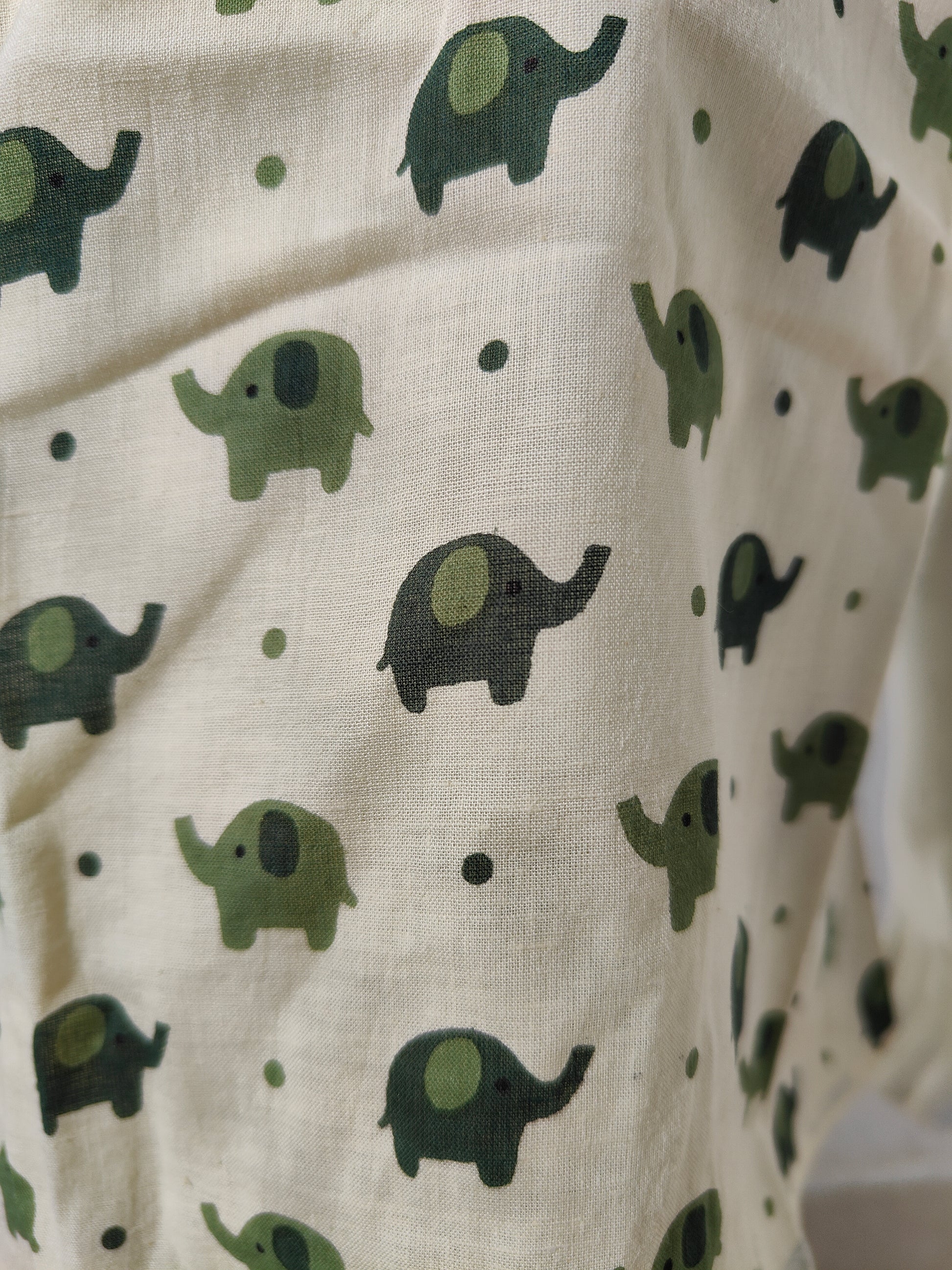 Olive Green Elephant Shorts Unisex Coord Set