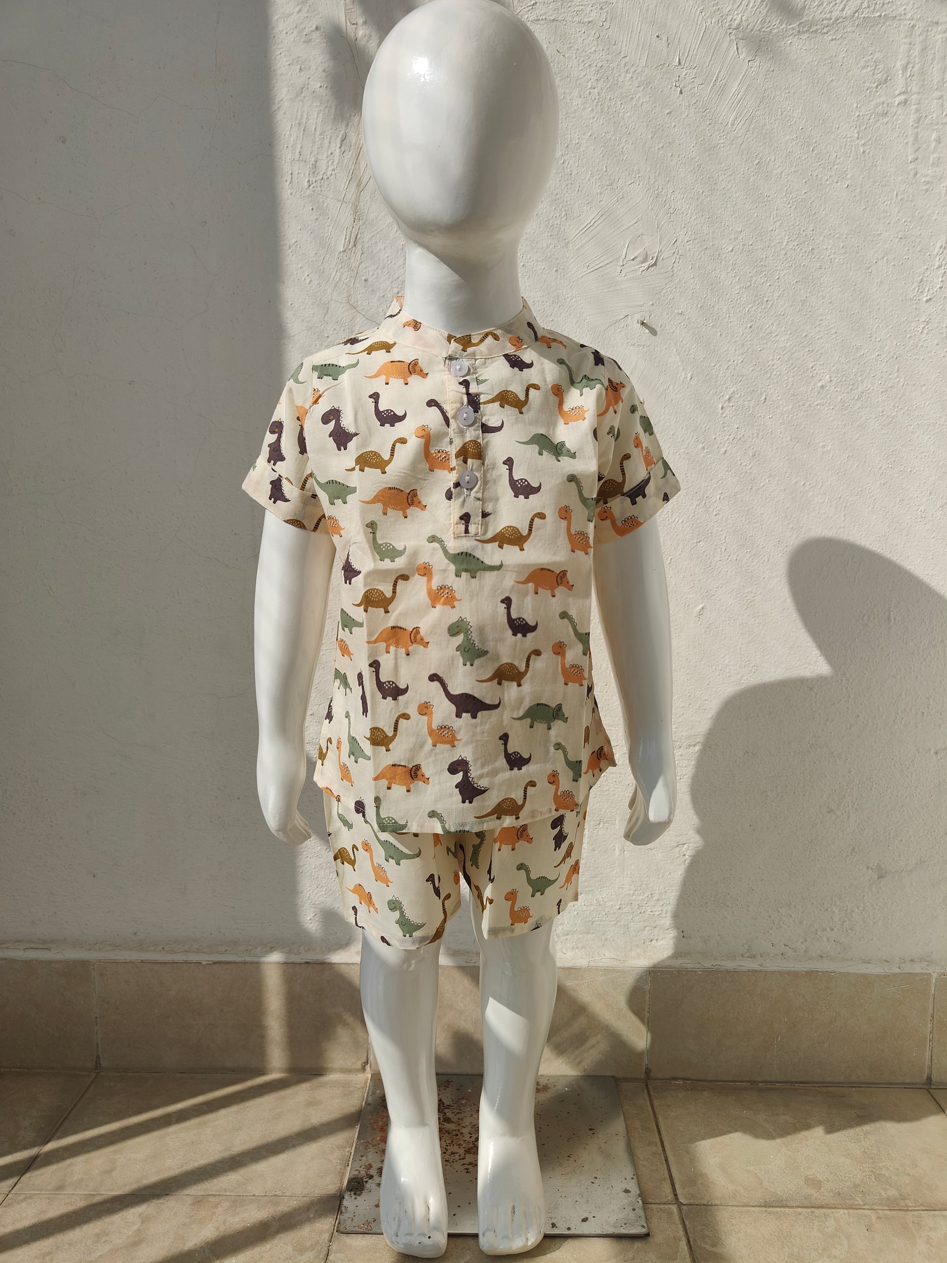 Pastel Dino Short Unisex Coord Set