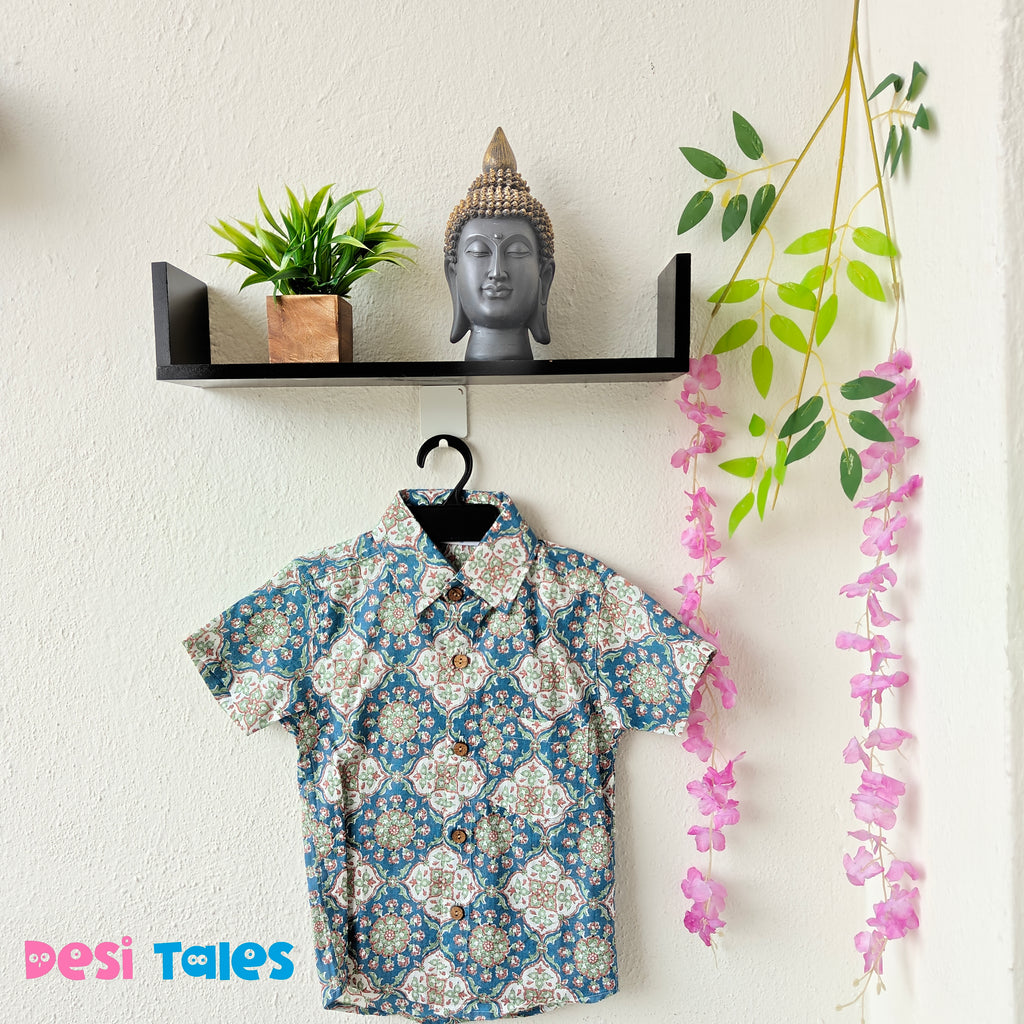 Blue White Floral - Twinning