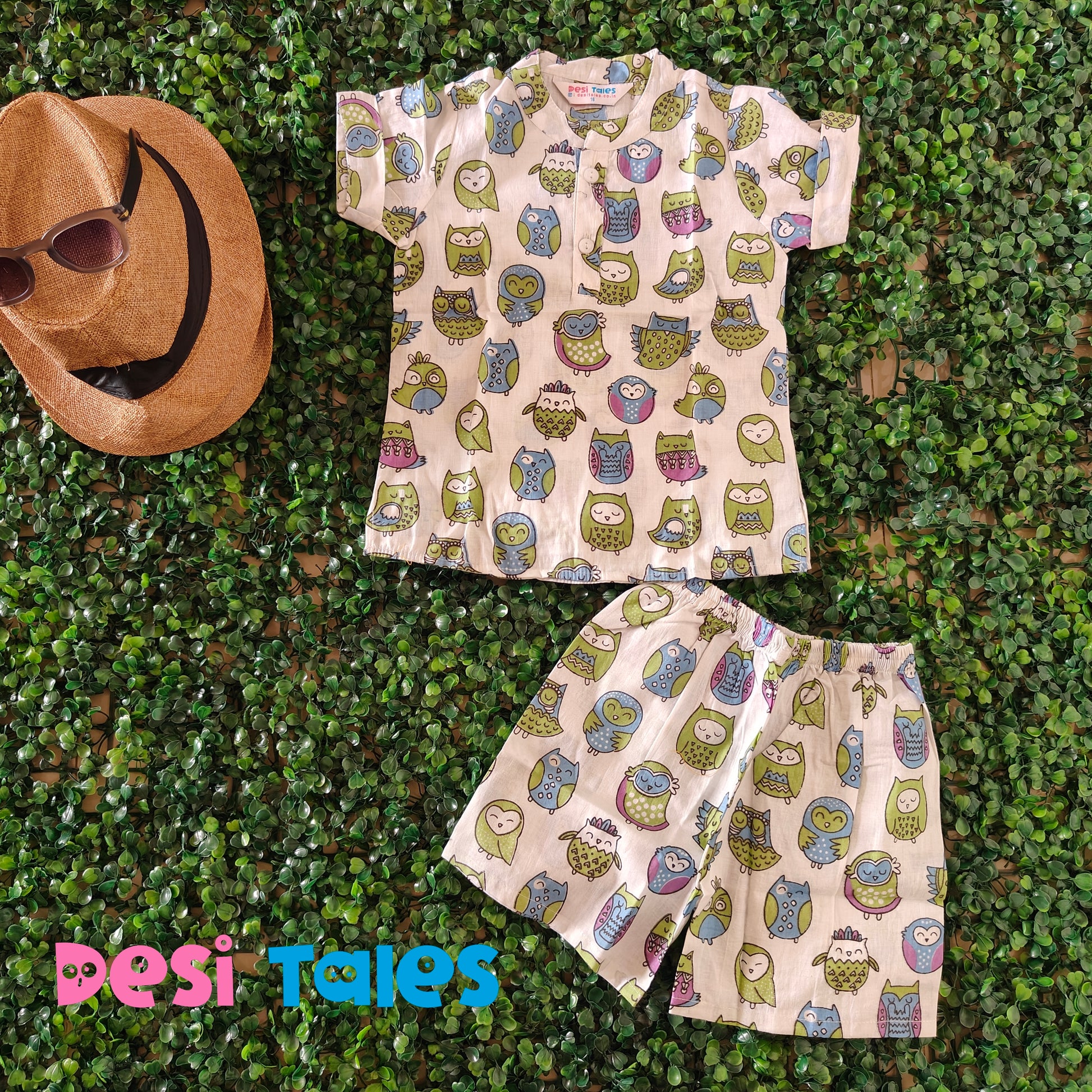 Green Owl Unisex Coord Set