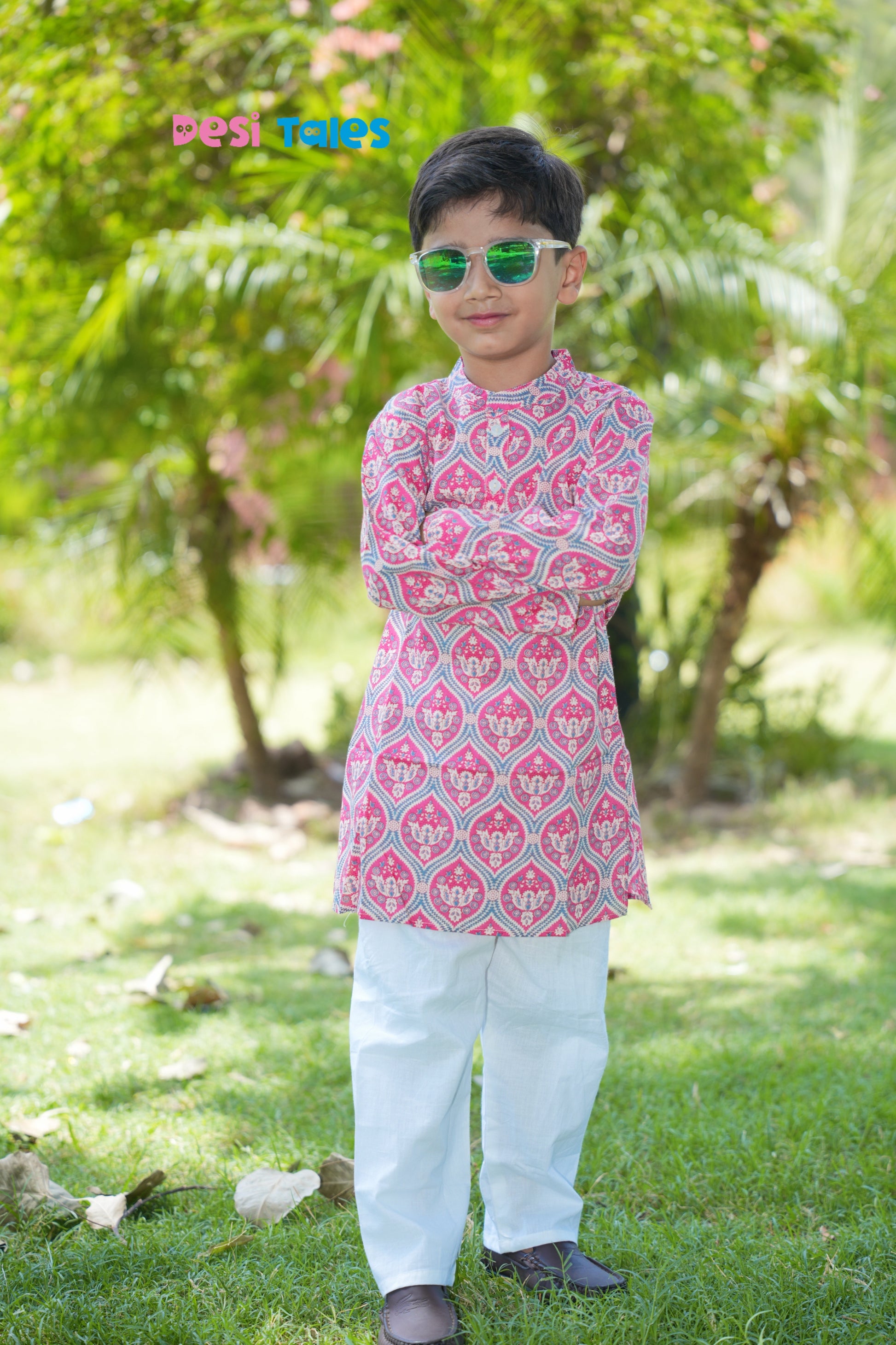 Red Diamond Twinning Kurta Pyjama