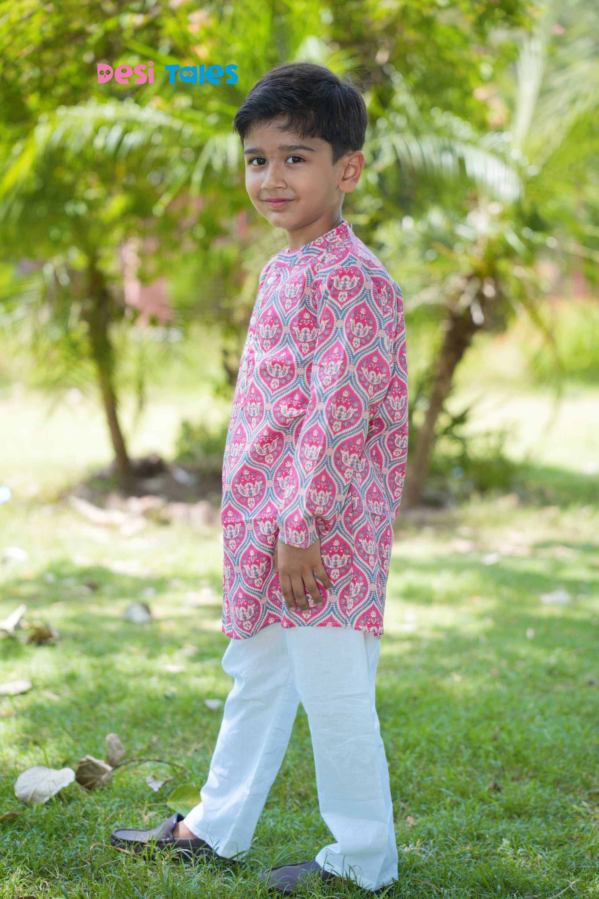 Red Diamond Twinning Kurta Pyjama
