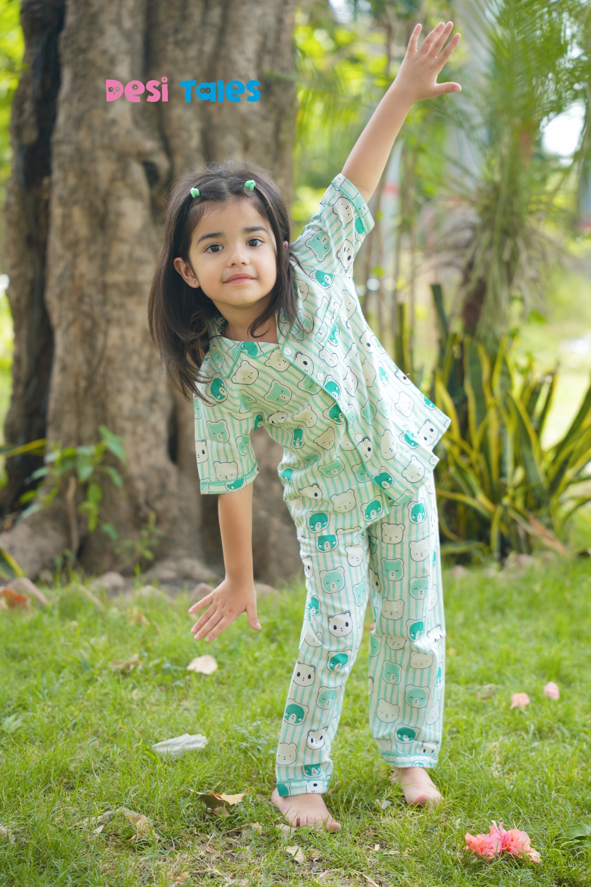 Pista Stripes Bear Night Dress