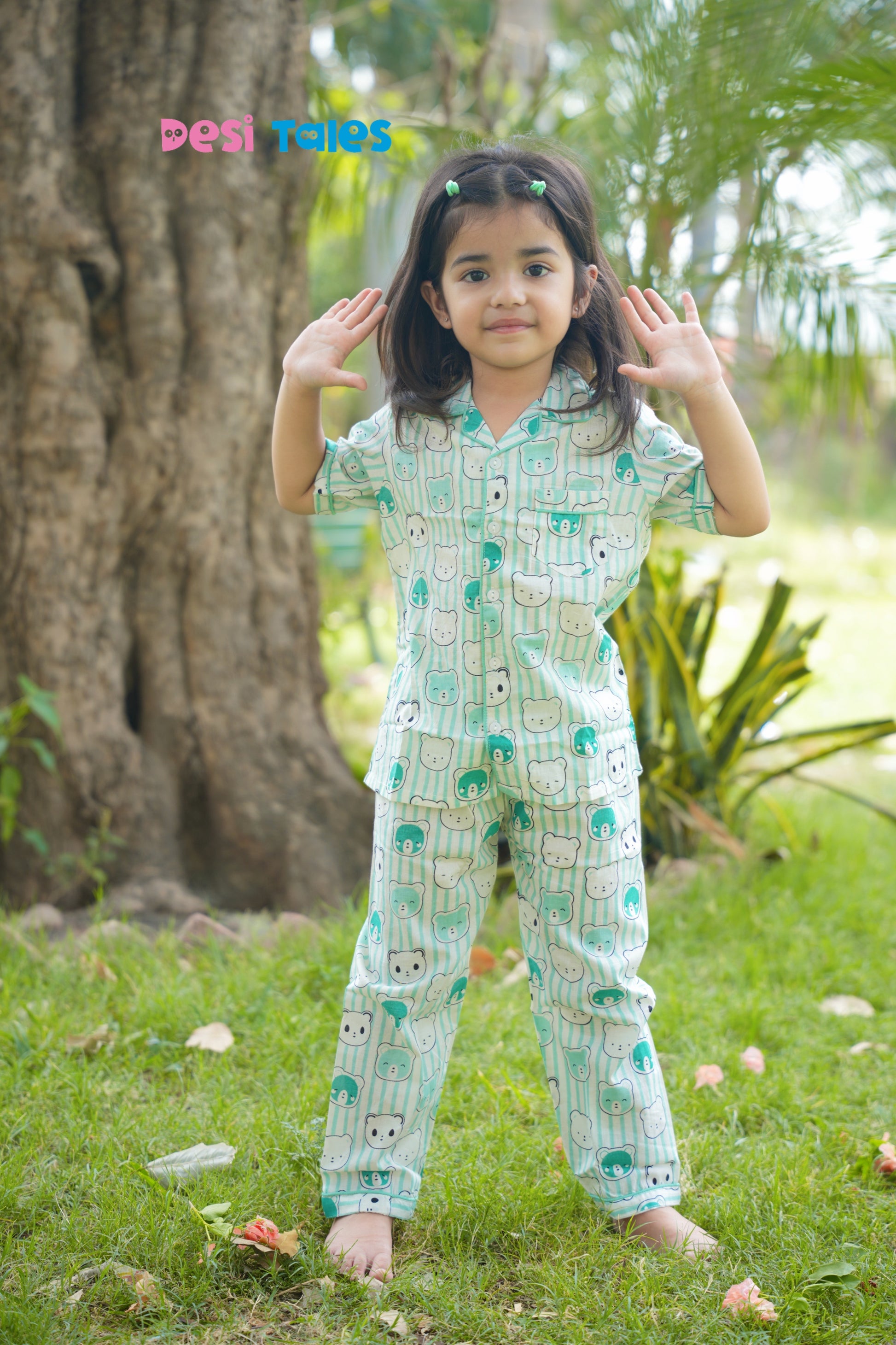 Pista Stripes Bear Night Dress