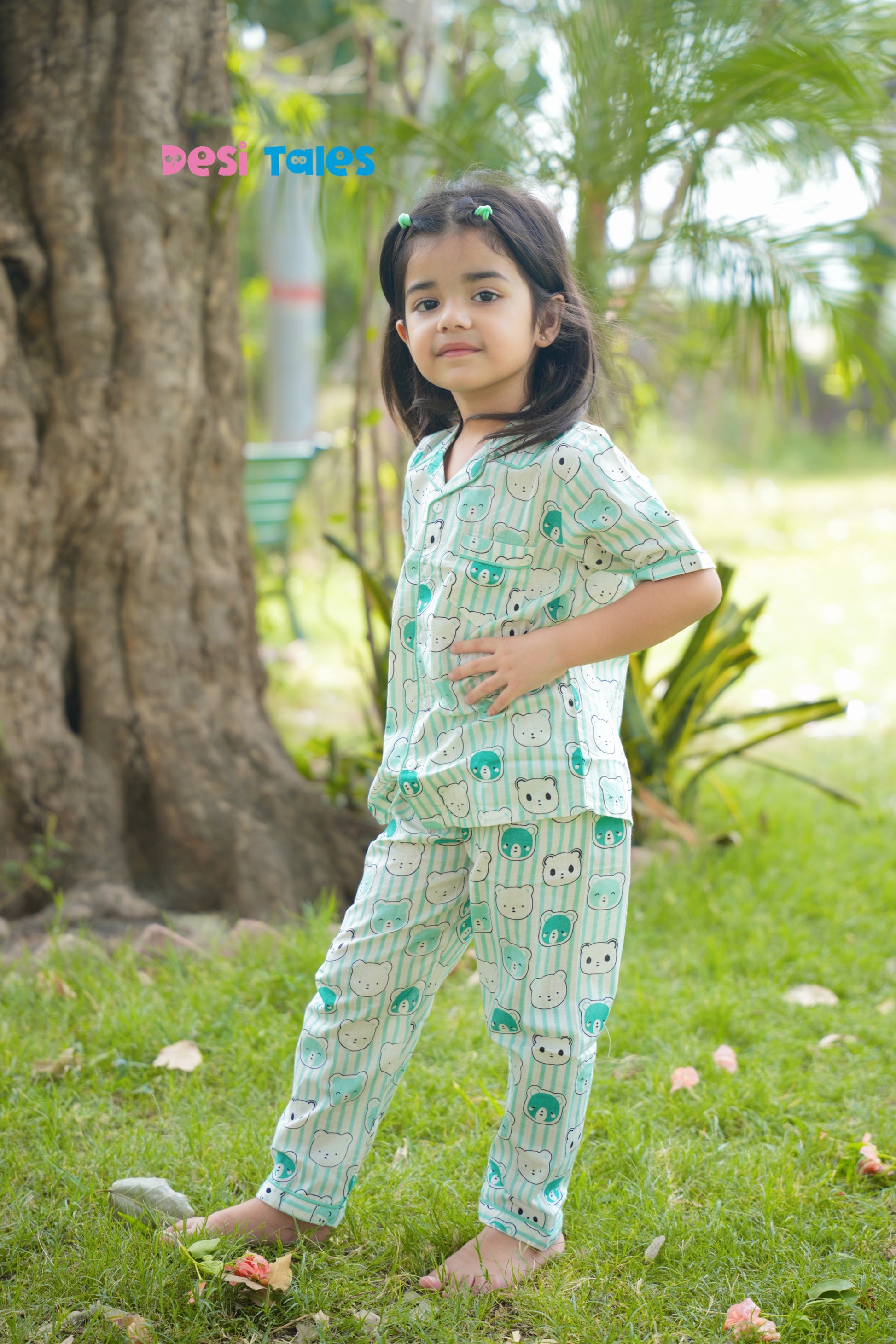 Pista Stripes Bear Night Dress