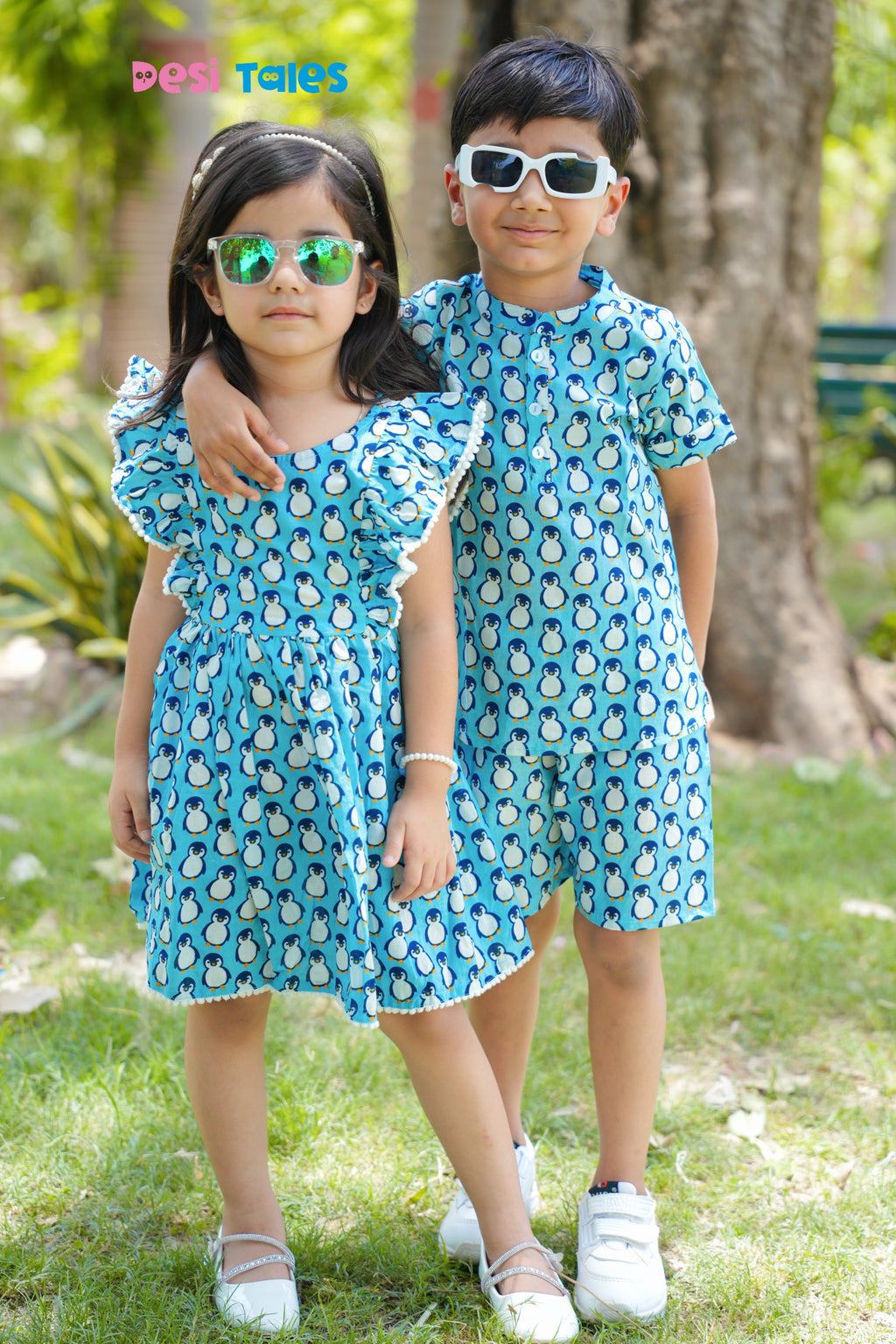 Blue Penguin Unisex Coord Set
