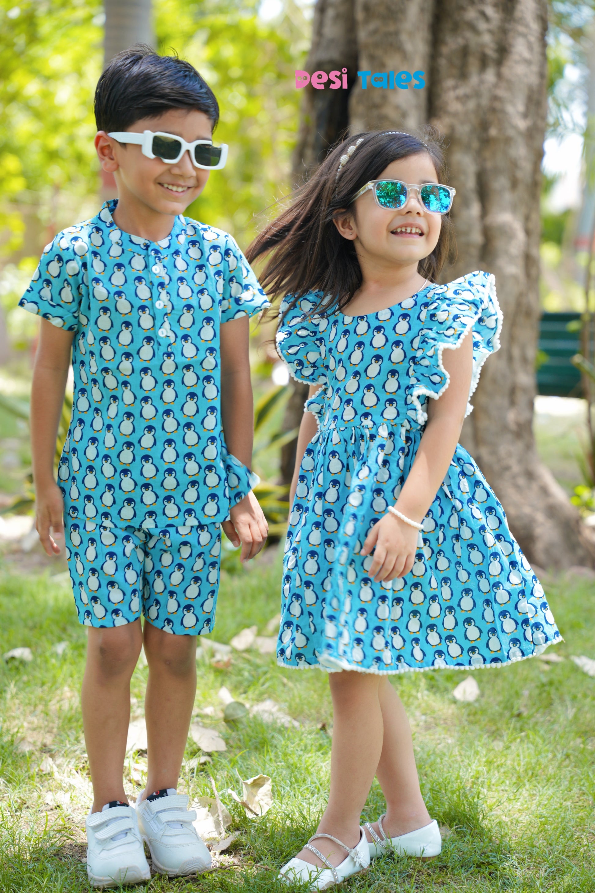 Blue Penguin Unisex Coord Set