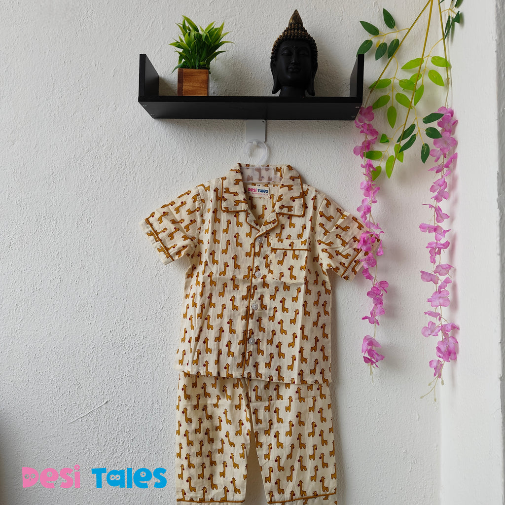 Yellow Giraffe Night Dress