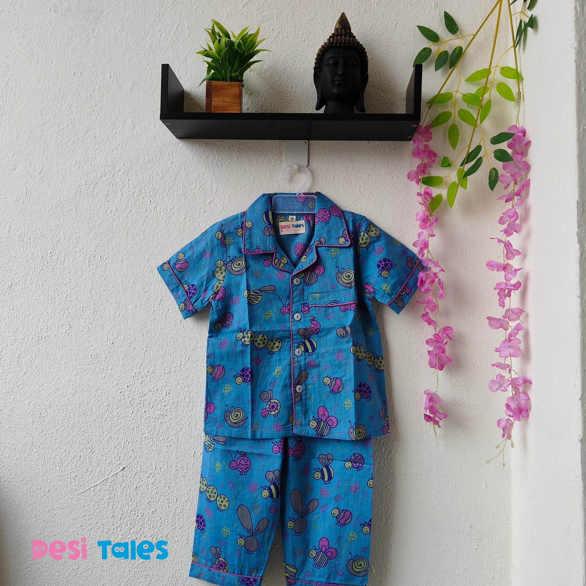 Blue Bees Night Dress