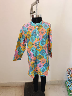 Multicolour Floral Twinning Kurta Pyjama
