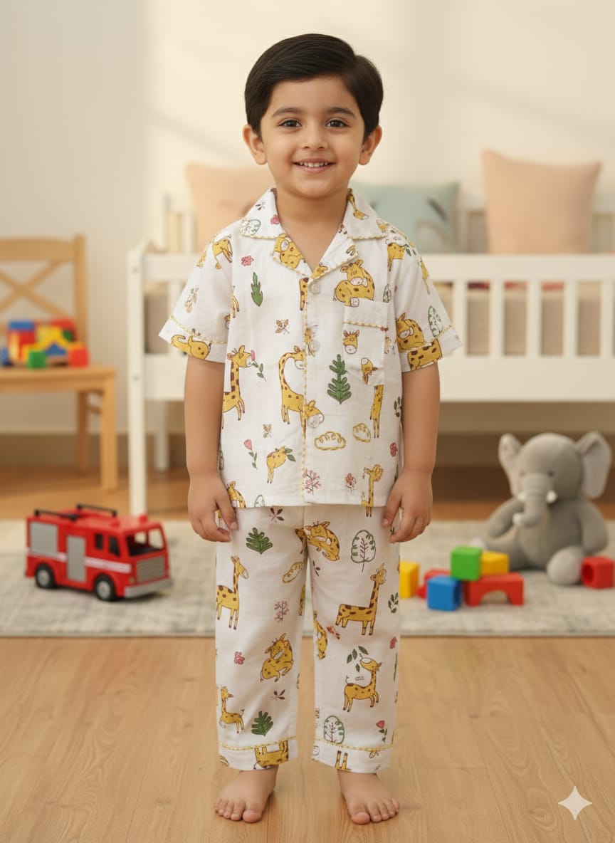 Cute Yellow Giraffe Night Dress