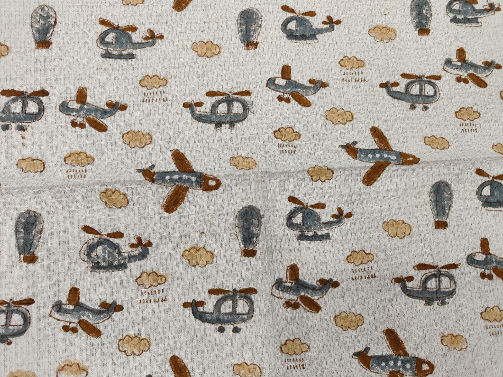 Aeroplane Bath Towel - Hand Block Printed