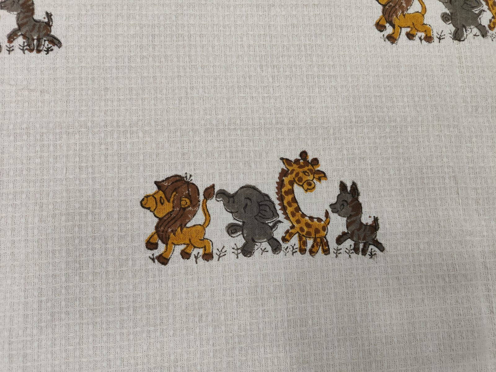 Animal Friends Bath Towel - Hand Block Printed