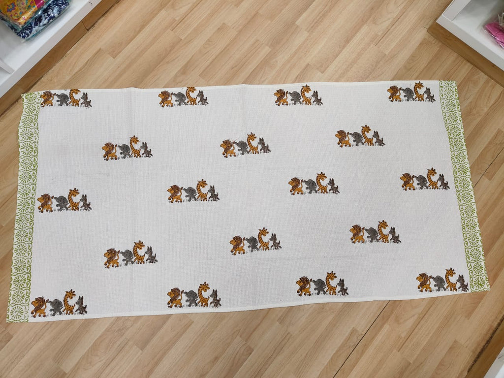 Animal Friends Bath Towel - Hand Block Printed