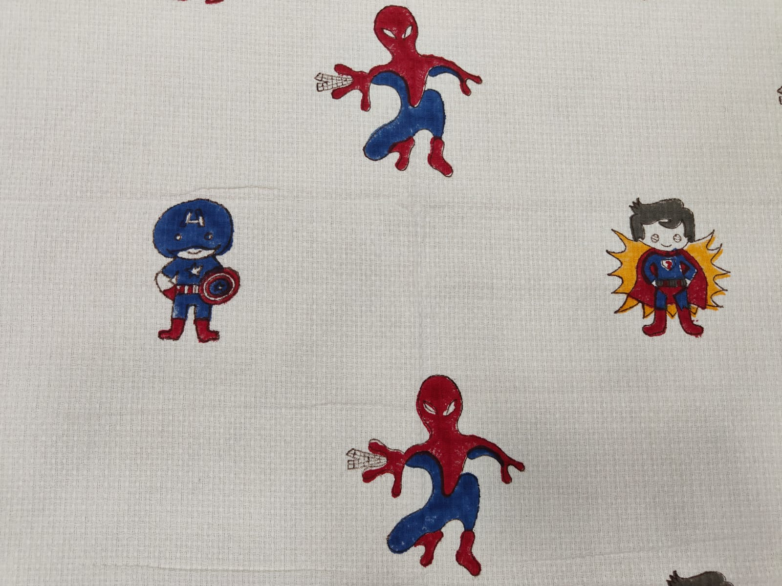 Superhero Bath Towel - Hand Block Printed