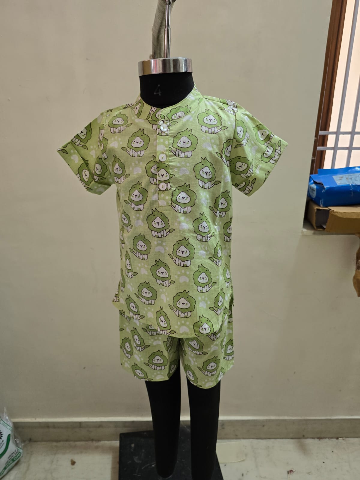Green Lion Shorts Unisex Coord Set