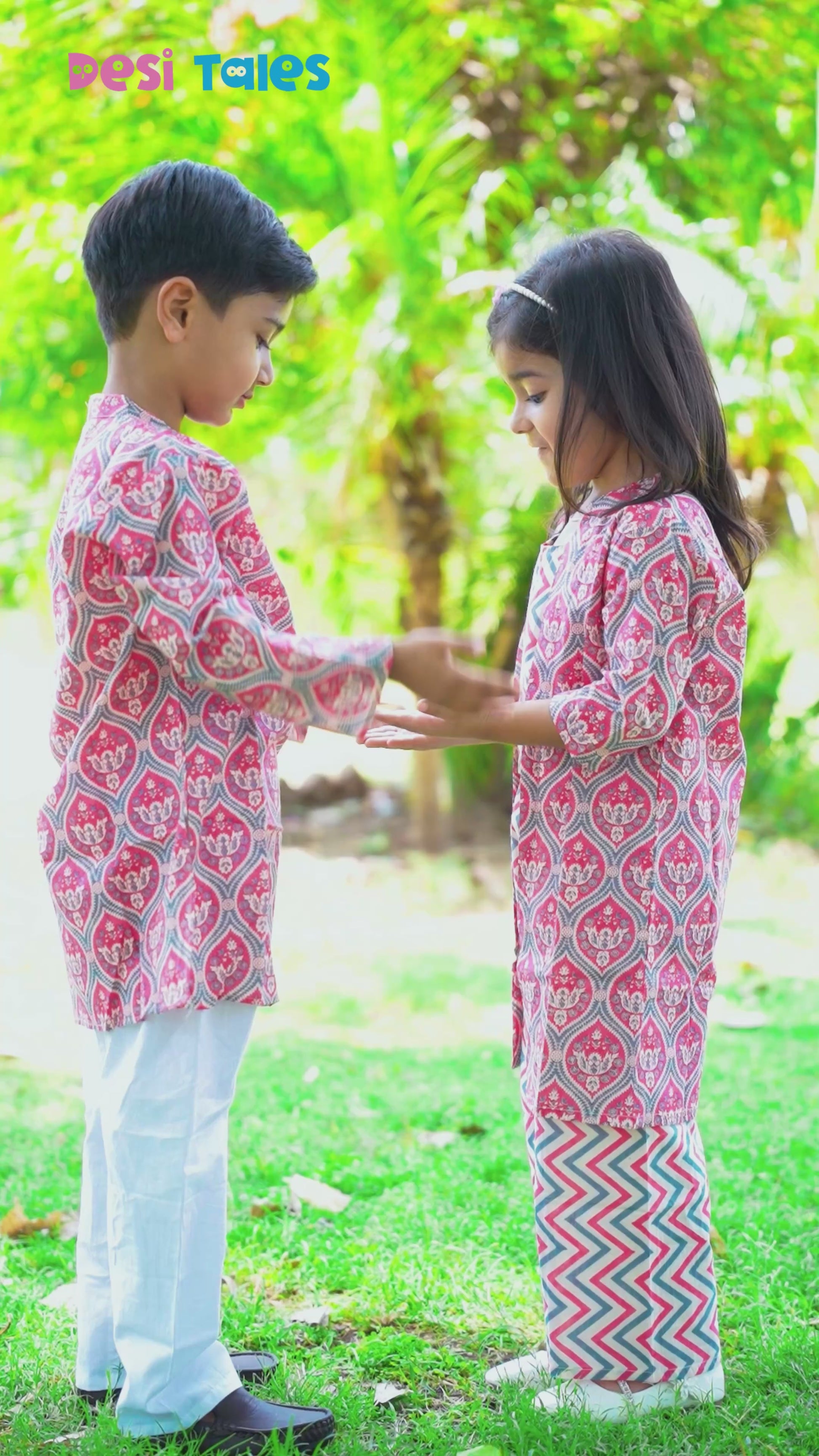Red Diamond Twinning Kurta Pyjama