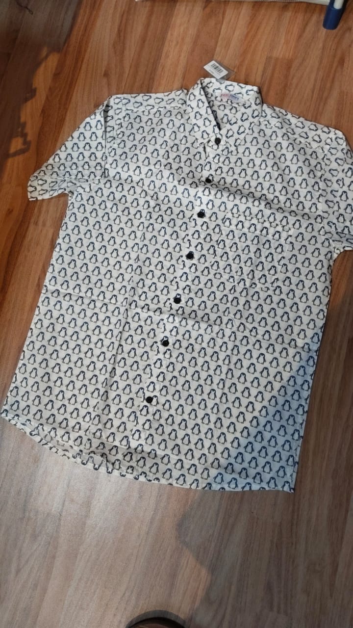 Small Blue Penguin Men's Shirt
