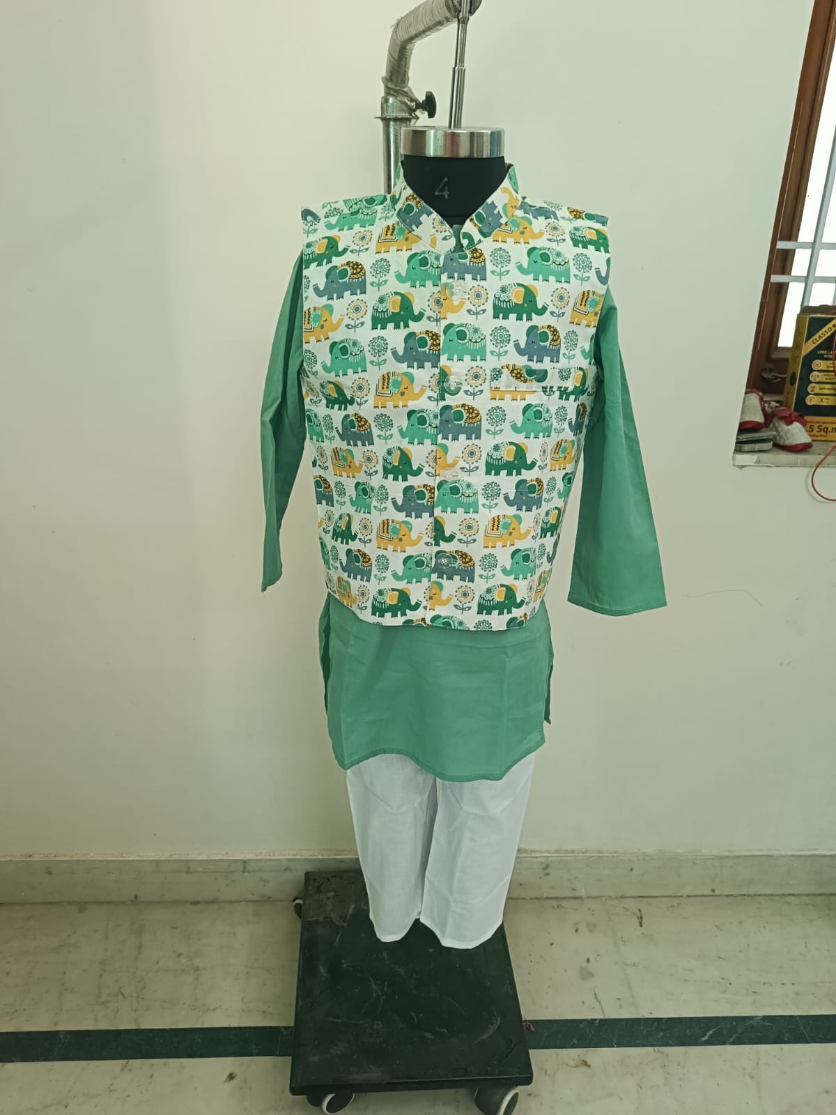 Green Elephant Jacket Set
