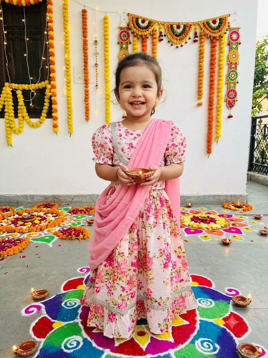Rosy Canvas Lehenga with Dupatta