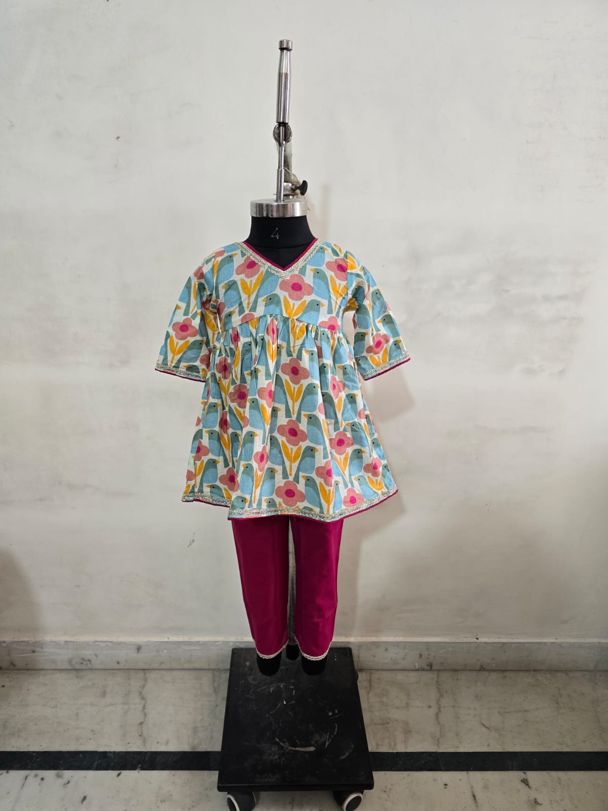 Birdies Nyra Cut Kurti With Straight Pant Set